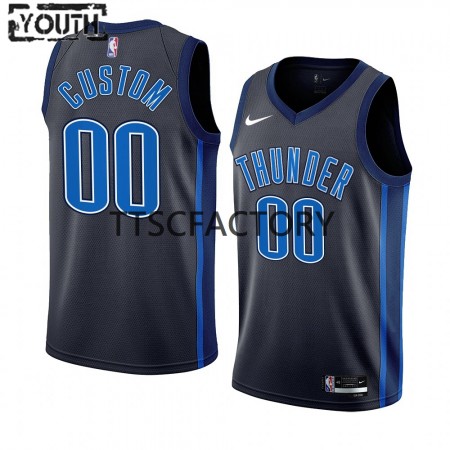 Maglia NBA Oklahoma City Thunder Personalizzate Nike 2022-23 City Edition Nero Swingman - Bambino